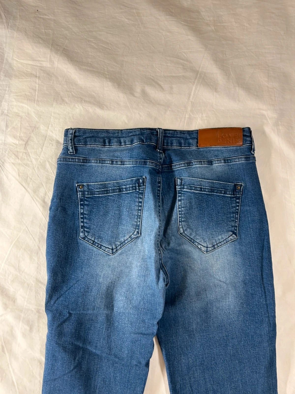 Uitlopende marineblauwe jeans vintage maat 42 – photo 16